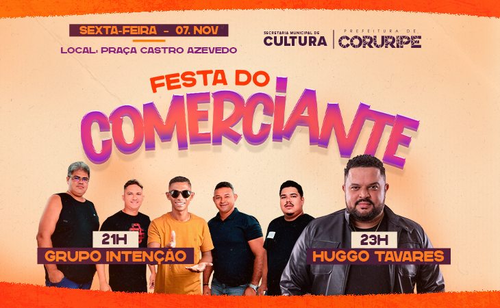 Festa do Comerciante acontece nesta sexta-feira (7) com grandes atrações